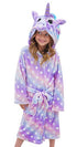 Unicorn Dots Bathrobe bathrobe Little Palace Store 3-4T Light Purple